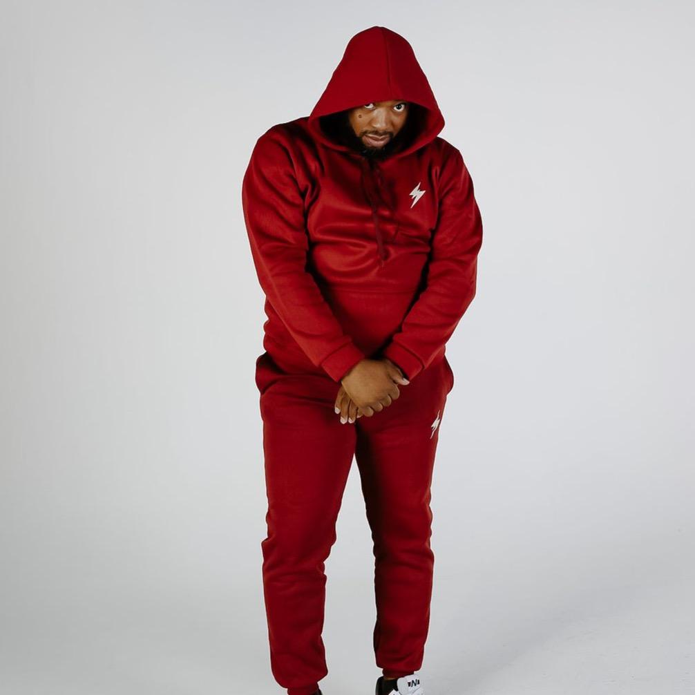 SPG Men's Sweatsuit and Chill Maroon Two Piece Sweatsuit